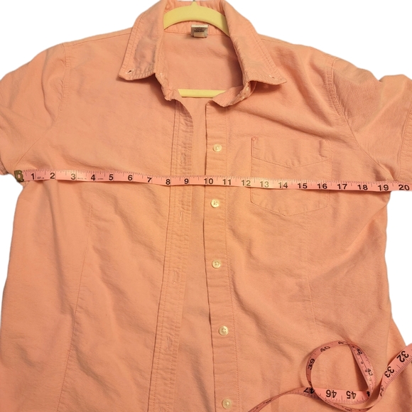 Gap pink button up short sleeve shirt - Picture 3 of 6